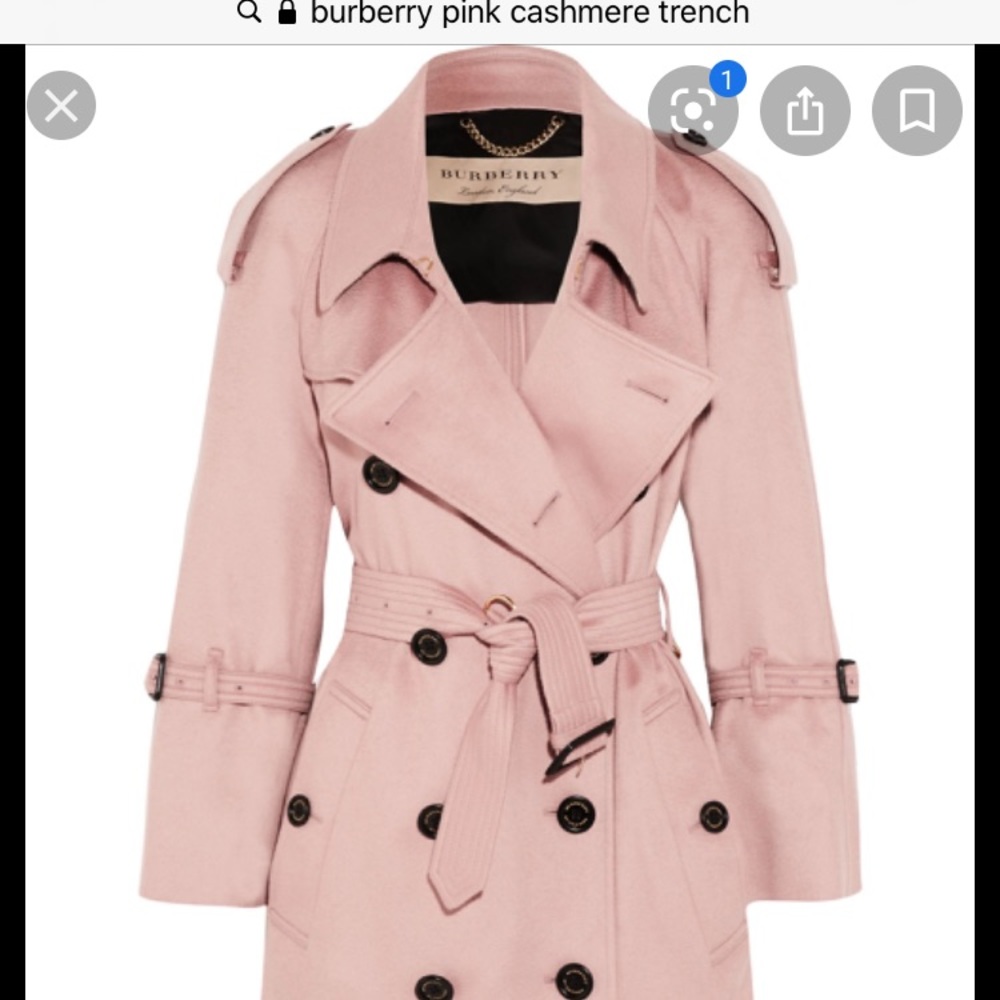 ISO pink Burberry cashmere trench. Size 0,2 or 4